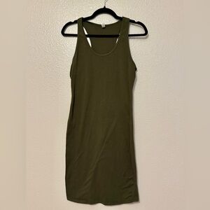 Olive Green Sleeveless Dress